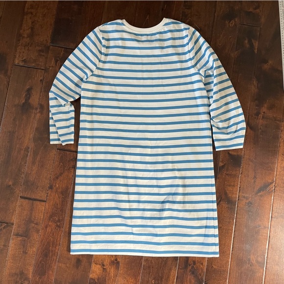 Boden Mini T-shirt Dress 3/4 sleeve blue white striped size 8R preppy - Picture 11 of 11